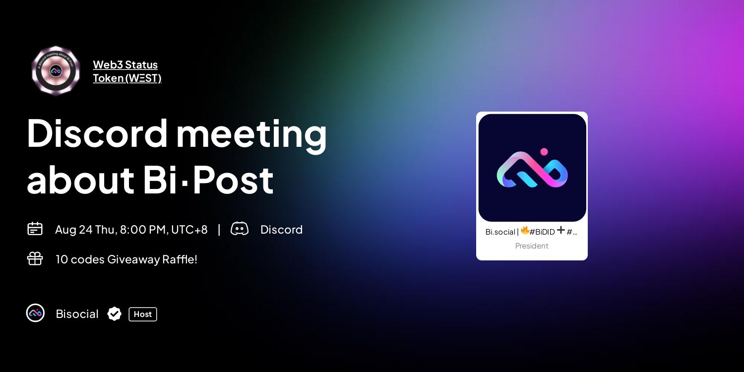 Meeting place: Discord